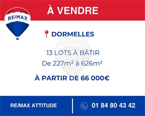 terrain à la vente -   77130  DORMELLES, surface 519 m2 vente terrain - UBI451032596
